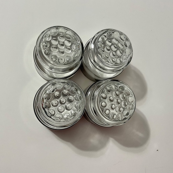 VTG MCM Queen's Mercury Fade Lusterware Ribbed Set of 4 Lowball Glasses - Picture 5 of 6